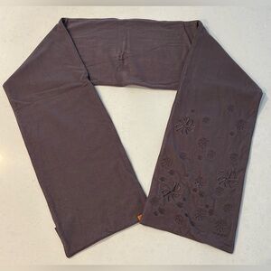 Greenware by VEGN Bamboo Organic Cotton Embroidered Scarf - Taupe